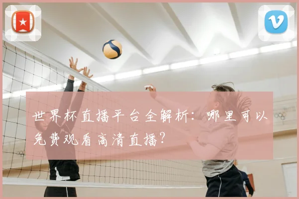 世界杯直播平台全解析:哪里可以免费观看高清直播?